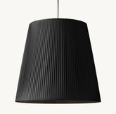 REED BLACK PLEATED BARREL PENDANT 25"